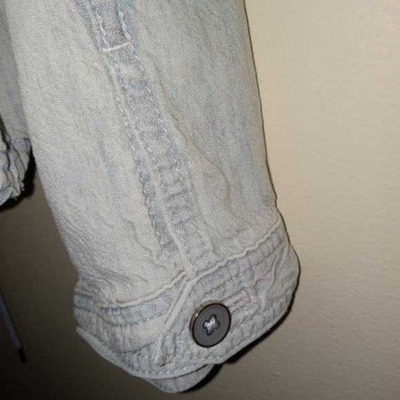 Chicos Blue Linen Blend Jacket 2 Large - Picture 7 of 8